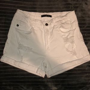 White KanCan shorts